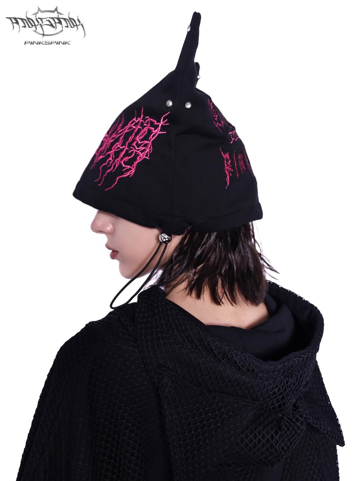PINKSPINK Sphinx Heavy Letter Embroidery Cat Ear Women's Cotton Knit Beanies