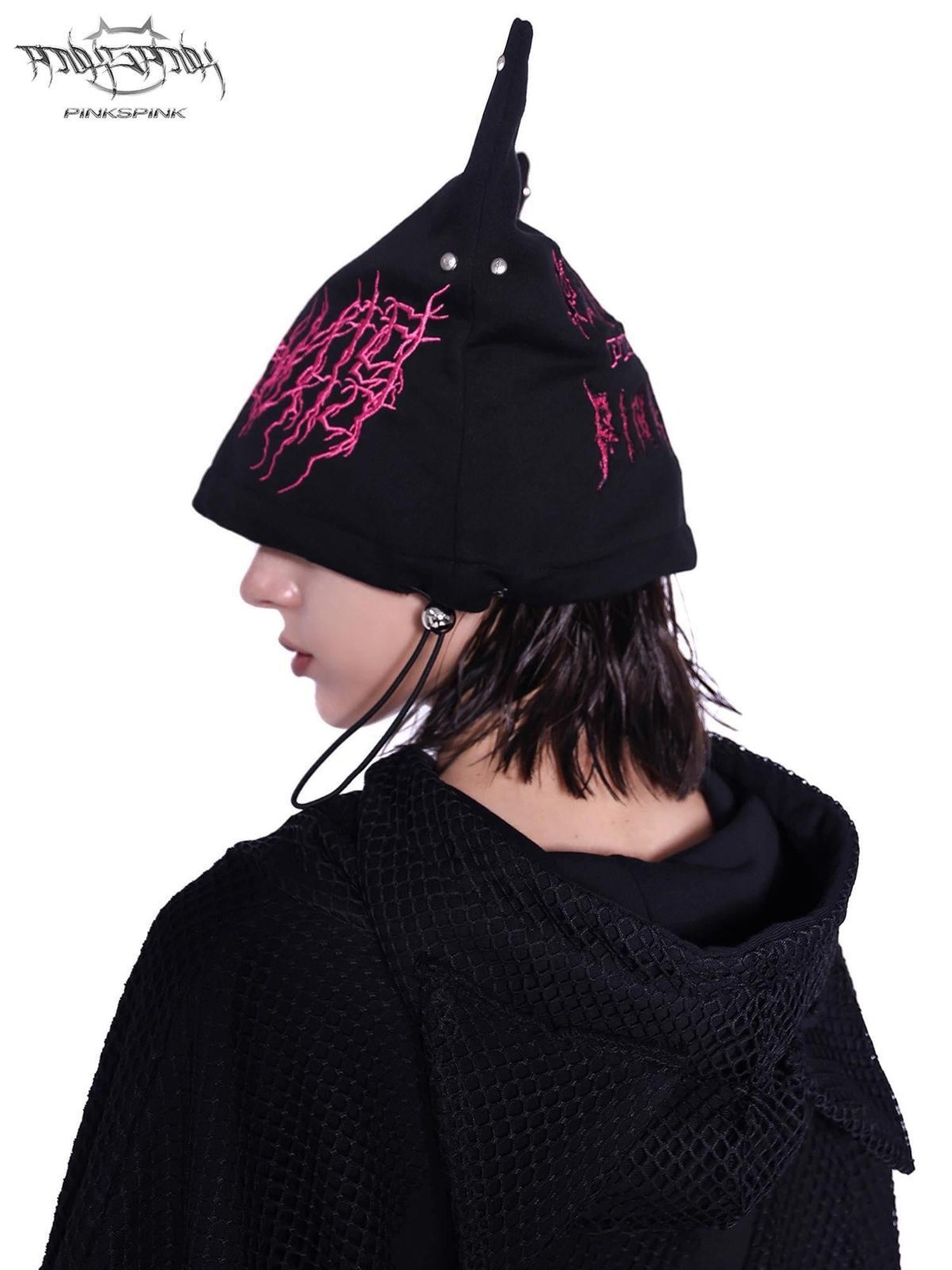 PINKSPINK Sphinx Heavy Letter Embroidery Cat Ear Women's Cotton Knit Beanies