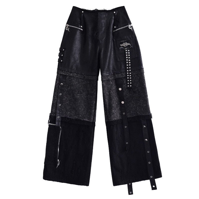 PINKSPINK_Stacked_Patchwork_Distressed_Low_Rise_Studded_Belt_Women's_Denim_Wide-leg_Jeans_824422980143_MISSTT