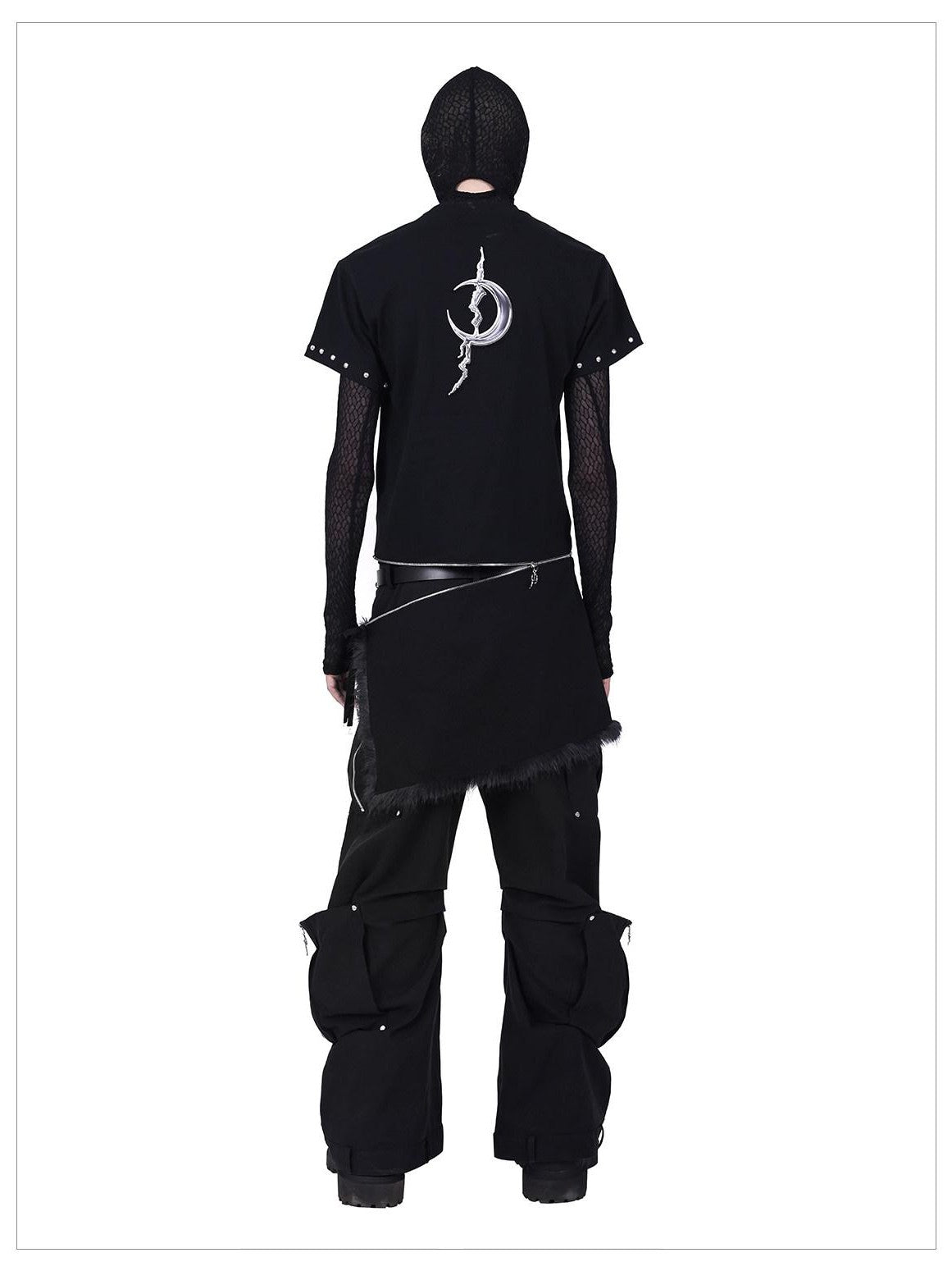 PINKSPINK Structured Pocket Adjustable Waist Zipper Street Women's Cotton Flare Pants