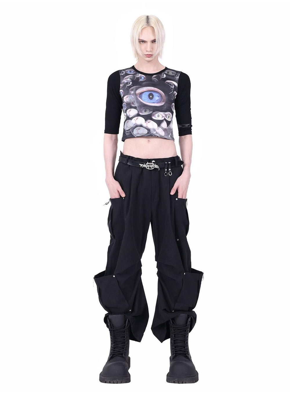 PINKSPINK Structured Pocket Low Rise Adjustable Waist Zip Women's Flare Pants