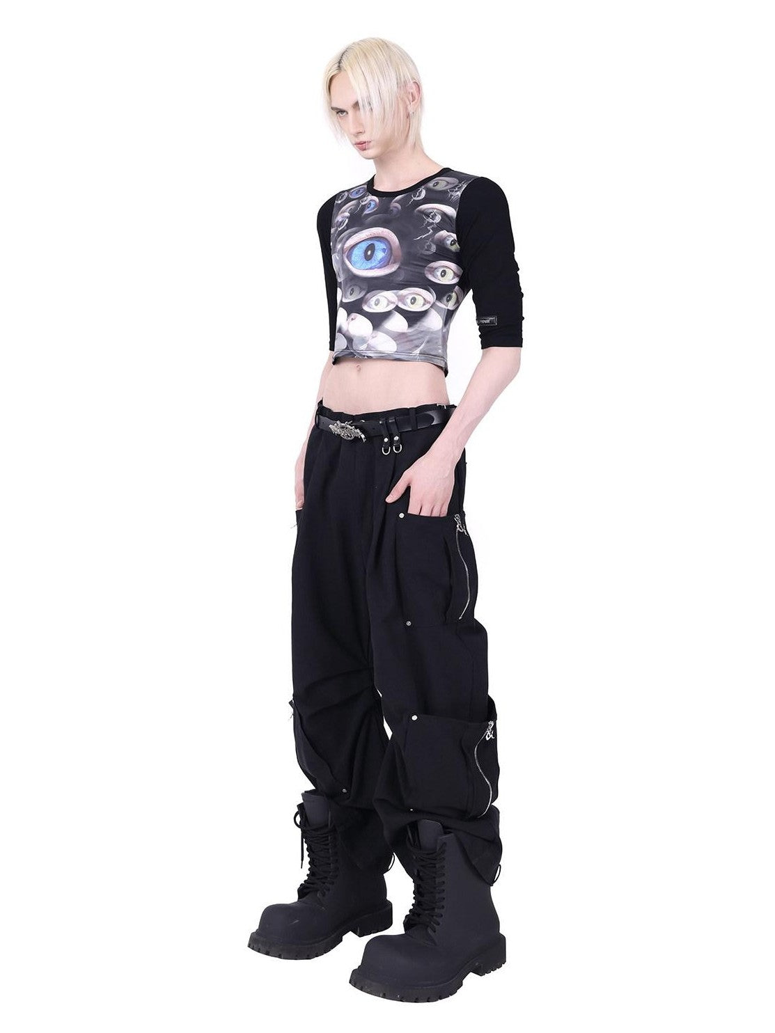 PINKSPINK Structured Pocket Low Rise Adjustable Waist Zip Women's Flare Pants
