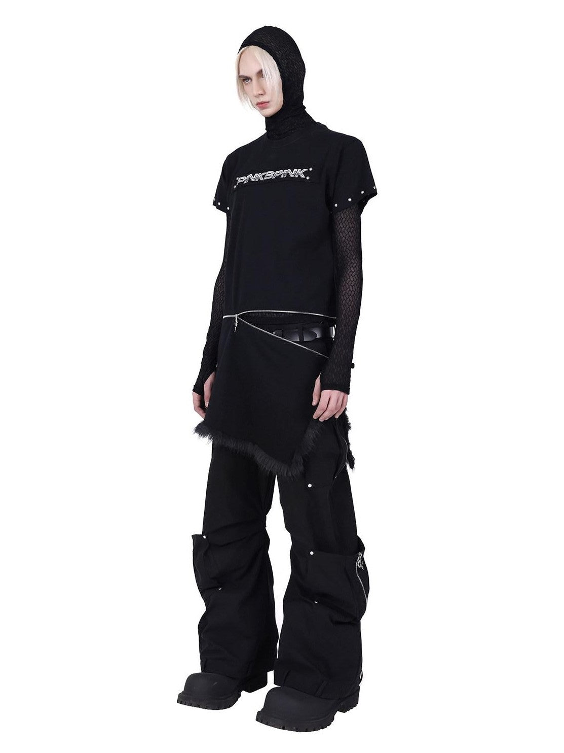 PINKSPINK Structured Pocket Low Rise Adjustable Waist Zip Women's Flare Pants