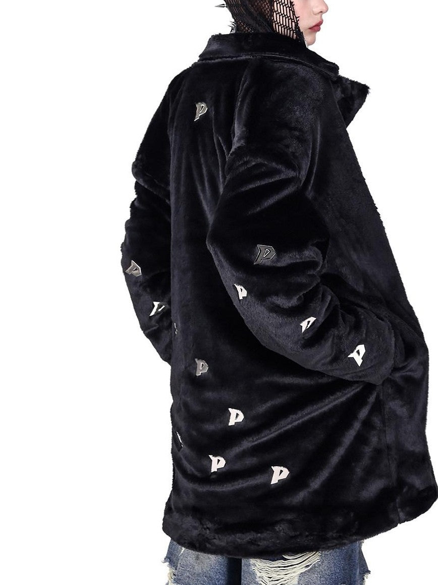 PINKSPINK Studded Patch Embroidered Hooded Zipper Women's Cotton Long Sleeve T-shirts