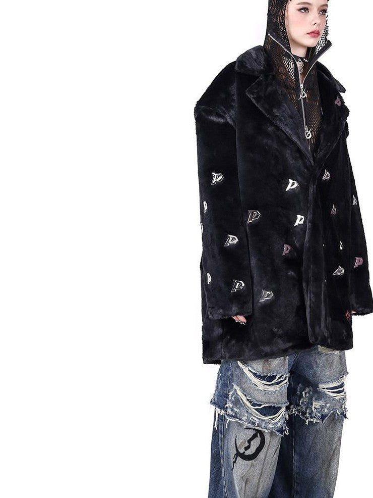 PINKSPINK Studded Patch Embroidered Hooded Zipper Women's Cotton Long Sleeve T-shirts