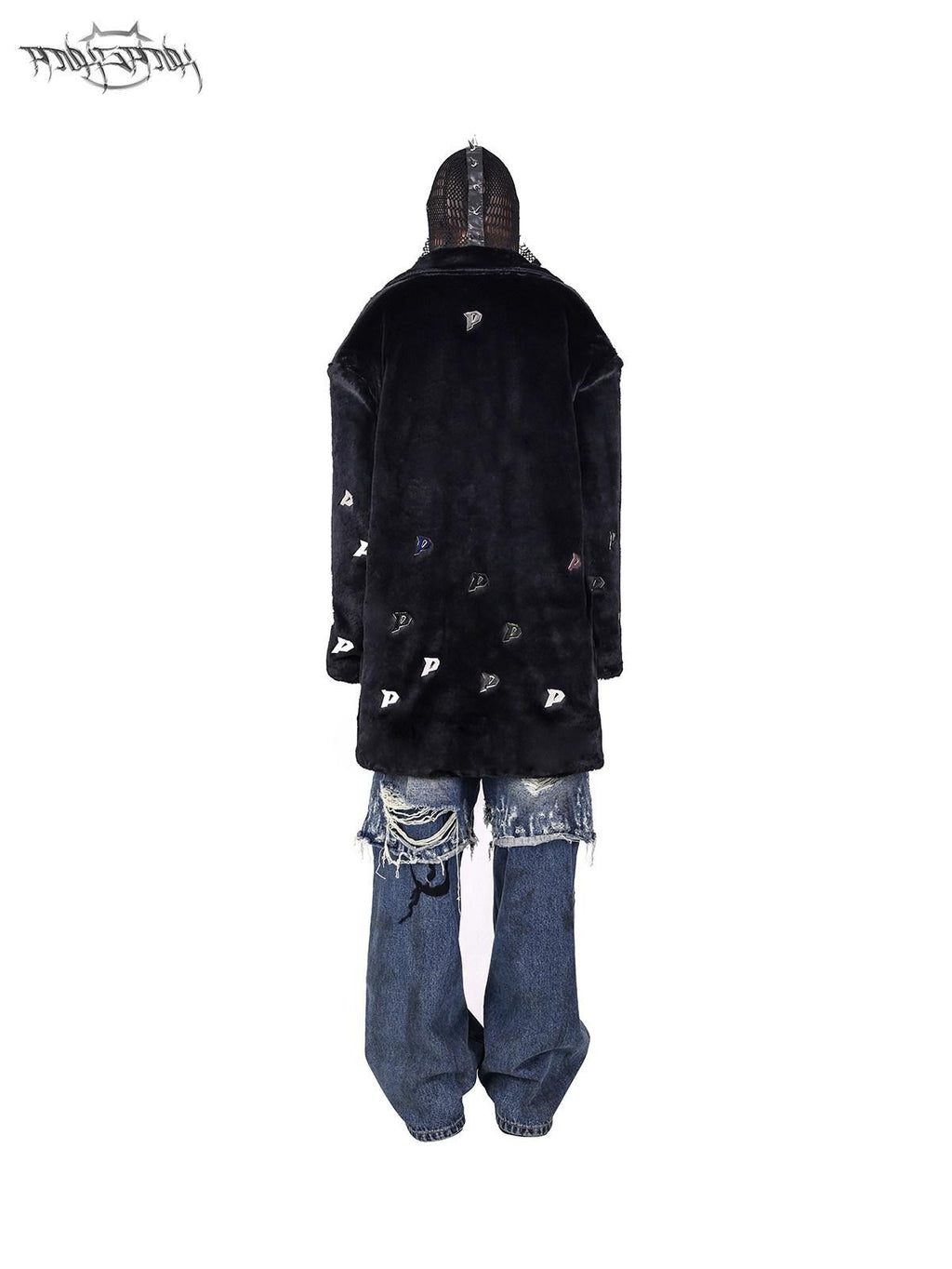 PINKSPINK Studded Patch Hooded Mesh Women's Cotton Long Sleeve T-shirts