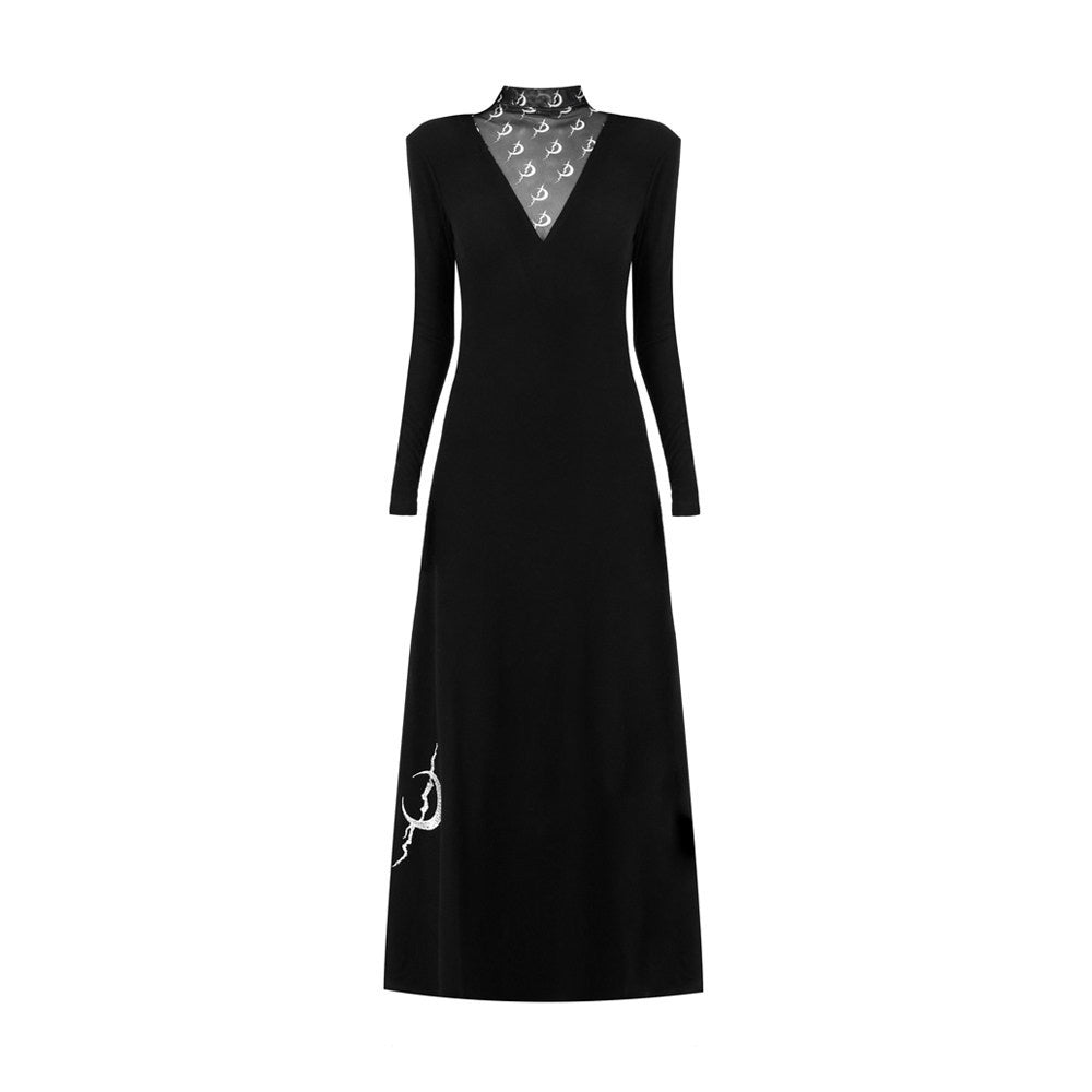 PINKSPINK_Tulle_Mesh_Embroidered_Padded_Shoulder_High_Neck_Women's_Casual_Maxi_Dresses_761419581162_MISSTT