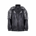 PINKSPINK_Washed_Patchwork_Double_Zip_Faux_Fur_Stand_Collar_Women's_Leather_Jackets_745165382618_MISSTT