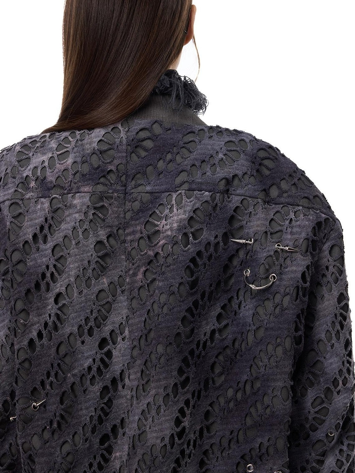 PINKSPINK Y2k Reconstructed Patchwork Studded Women's Cotton Puffer Jackets
