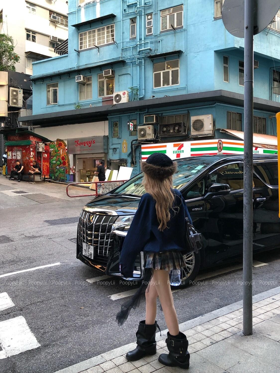 PoopyLii Colorblock Contrast Collar Oversized Retro Street Women's Varsity Jackets