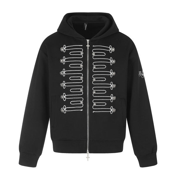 PoopyLii_Colorblock_Court_Rope_Embroidered_Cross_Women's_Cotton_Blend_Zip-up_Hoodies_1069733064624_MISSTT