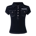 PoopyLii_Colorblock_Metal_Button_Collared_Exposed_Stitch_Fitted_Women's_Crop_Tops_1057132346000_MISSTT