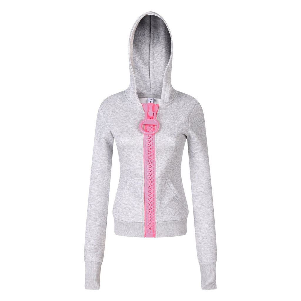 PoopyLii_Colorblock_Slim_Fit_Cropped_Women's_Cotton_Blend_Zip-up_Hoodies_1079523972245_MISSTT