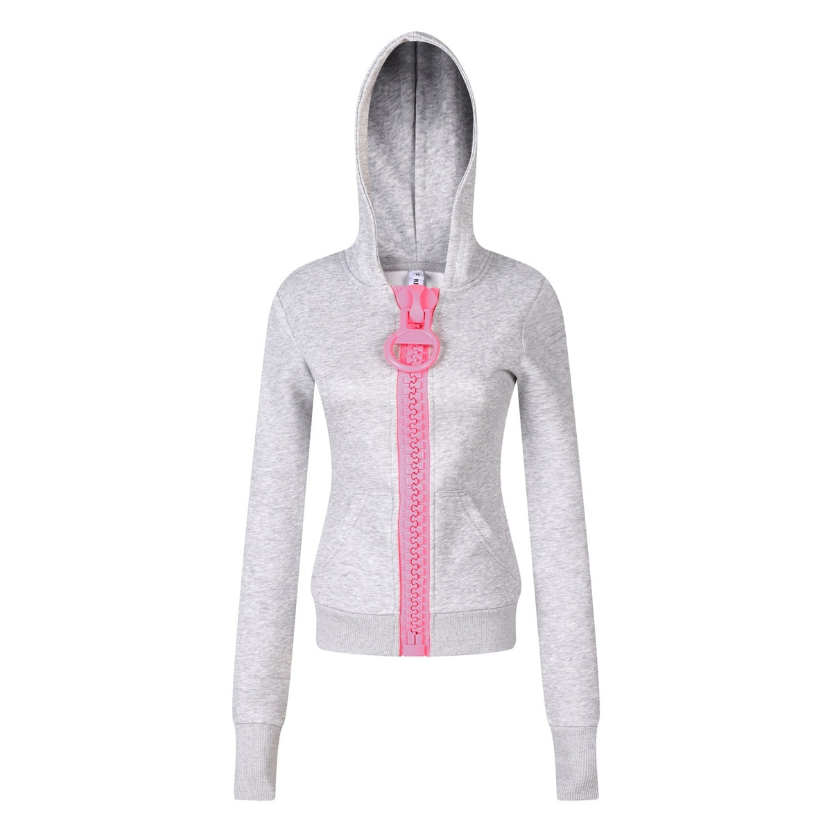 PoopyLii_Colorblock_Slim_Fit_Cropped_Women's_Cotton_Blend_Zip-up_Hoodies_1079523972245_MISSTT