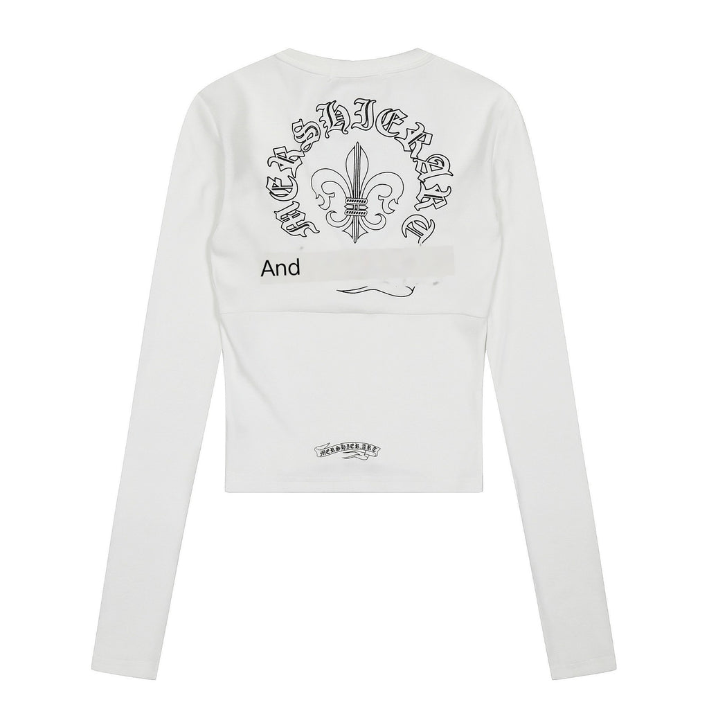 PoopyLii_Cross_Print_V-neck_Slim_Fit_Knit_Women's_Long_Sleeve_T-shirts_984892573763_MISSTT