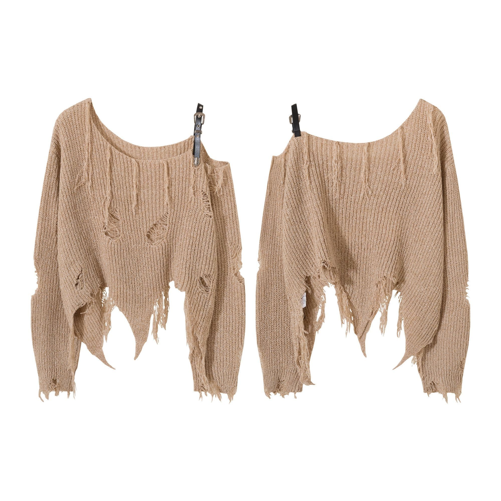 PoopyLii_Distressed_Cutout_Openwork_Irregular_Design_Women's_Knitted_Sweaters_984391609712_MISSTT