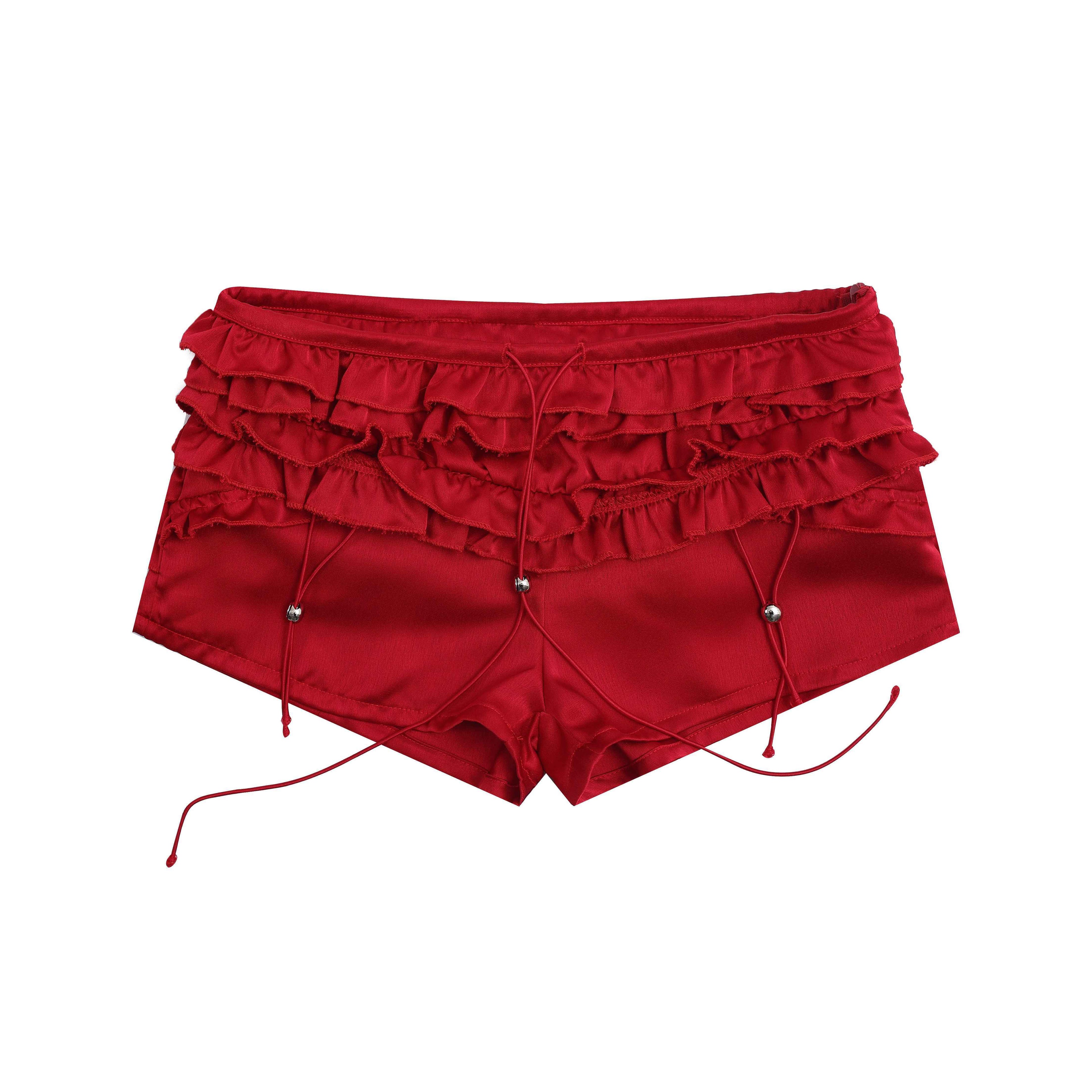 PoopyLii_Gathered_Ruched_Tulip_Petal_Ruffle_Bubble_Hem_Women's_Hot_Pants_902419240531_MISSTT