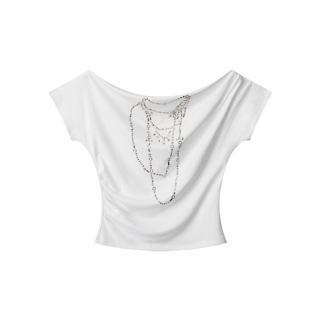 PoopyLii_Original_Design_Crew_Neck_Short_Sleeve_Women's_Off-shoulder_T-shirts_897787203008_MISSTT