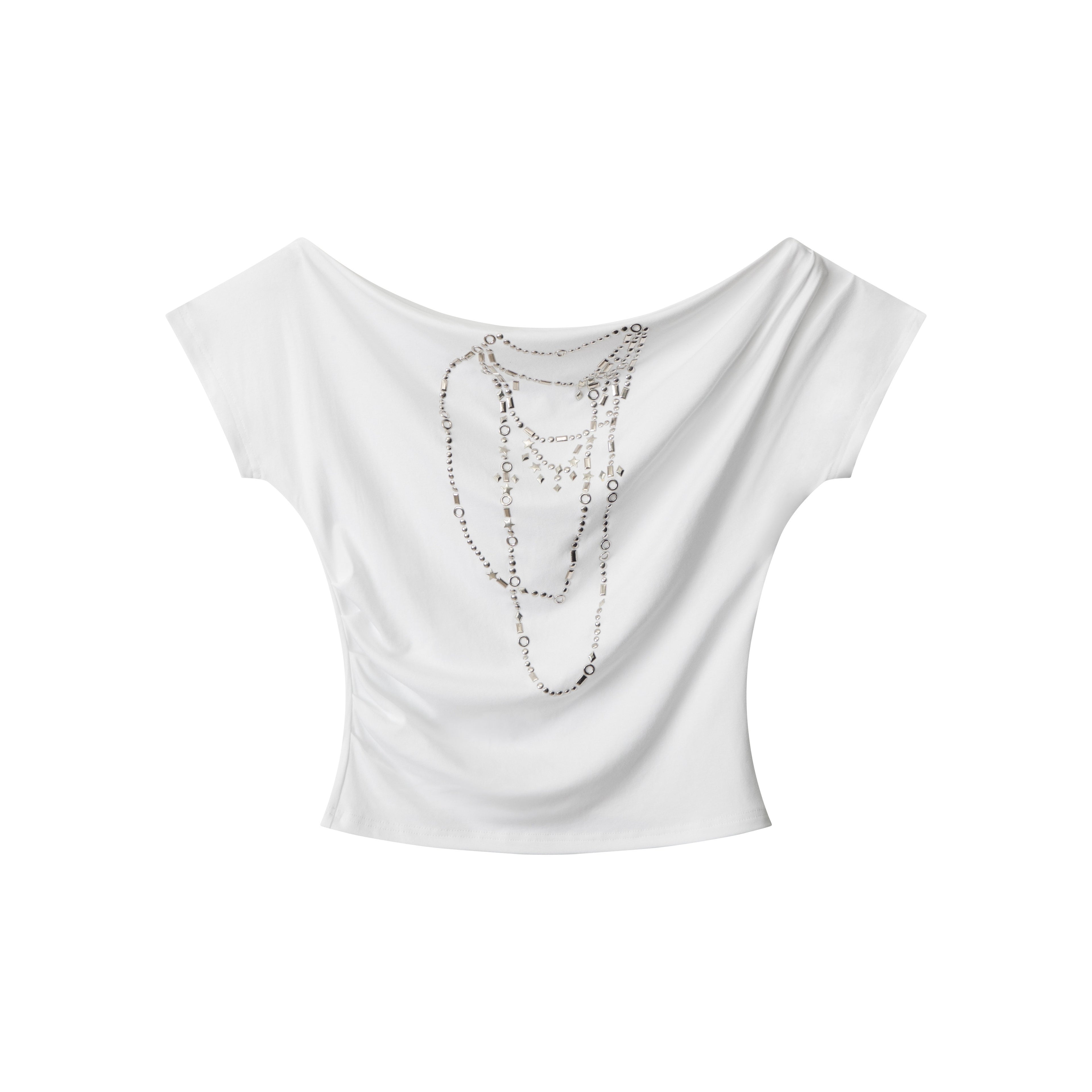 PoopyLii_Original_Design_Crew_Neck_Short_Sleeve_Women's_Off-shoulder_T-shirts_897787203008_MISSTT