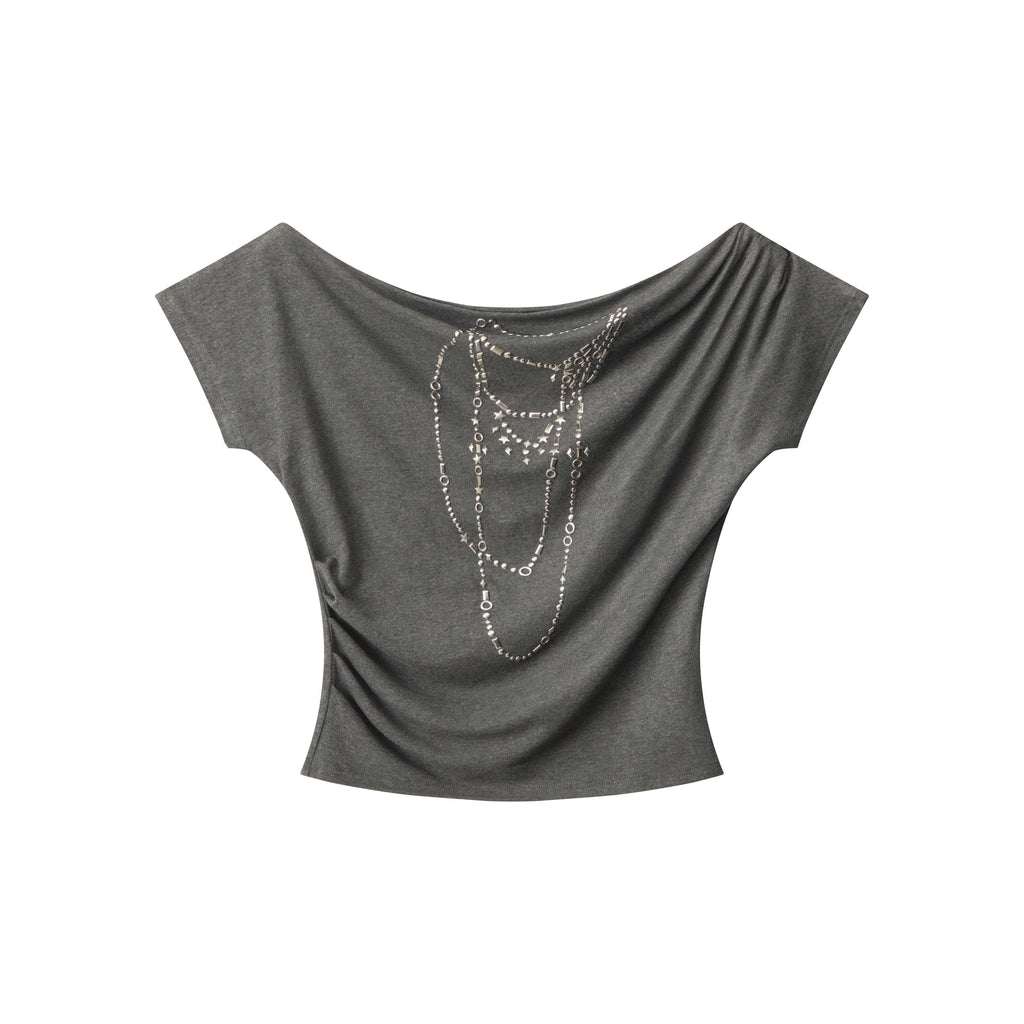 PoopyLii_Original_Design_Crew_Neck_Short_Sleeve_Women's_Off-shoulder_T-shirts_897787203008_MISSTT