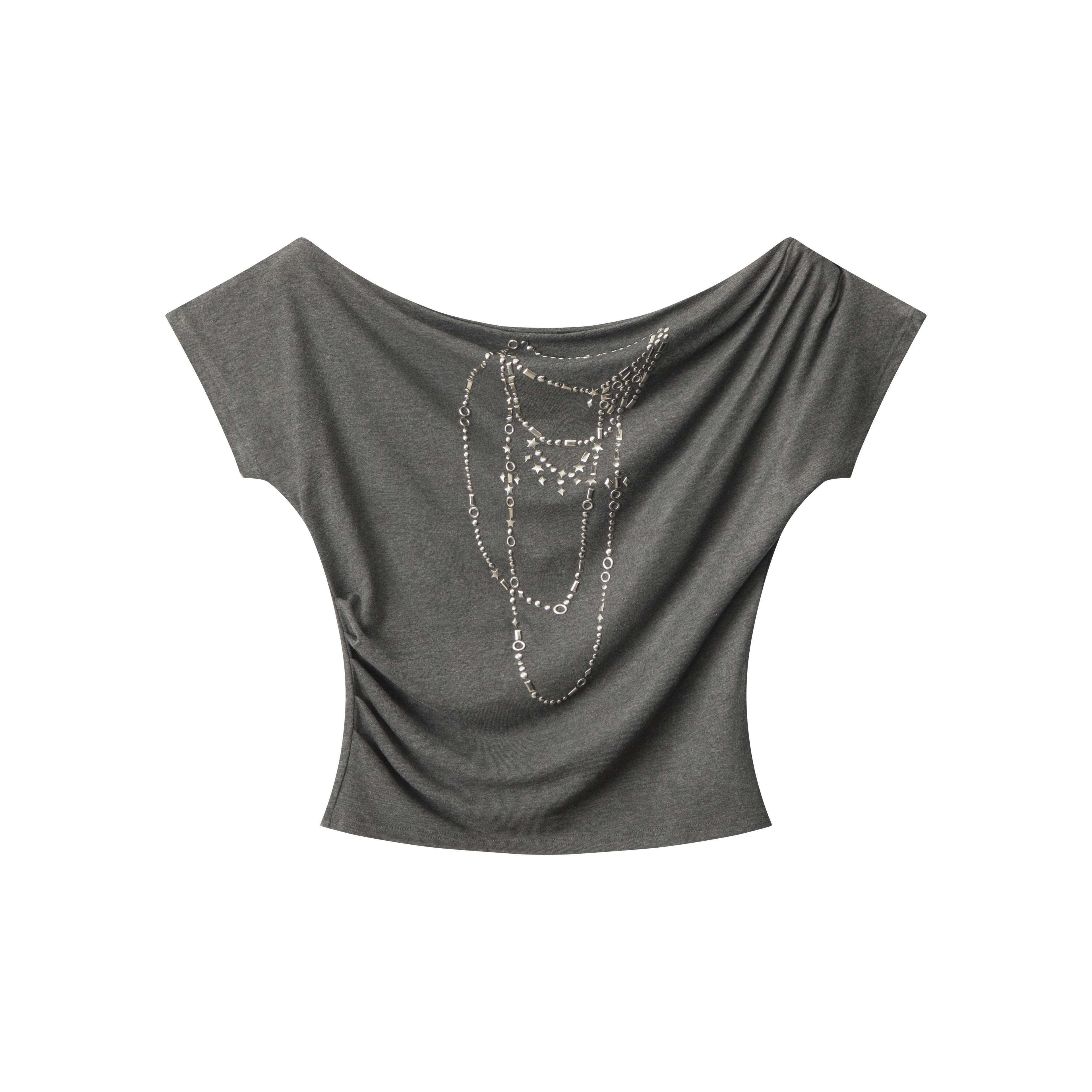 PoopyLii_Original_Design_Crew_Neck_Short_Sleeve_Women's_Off-shoulder_T-shirts_897787203008_MISSTT
