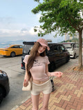 PoopyLii_Pink_Peach_Pegasus_Vintage_Slim_Fit_Cropped_Short_Sleeve_Women's_Crop_Tops_1041984460064_MISSTT
