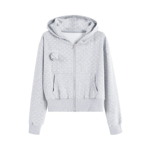 PoopyLii_Polka_Dot_Pleated_A_Line_Set_Women's_Polyester_Cotton_Zip-up_Hoodies_985140630349_MISSTT
