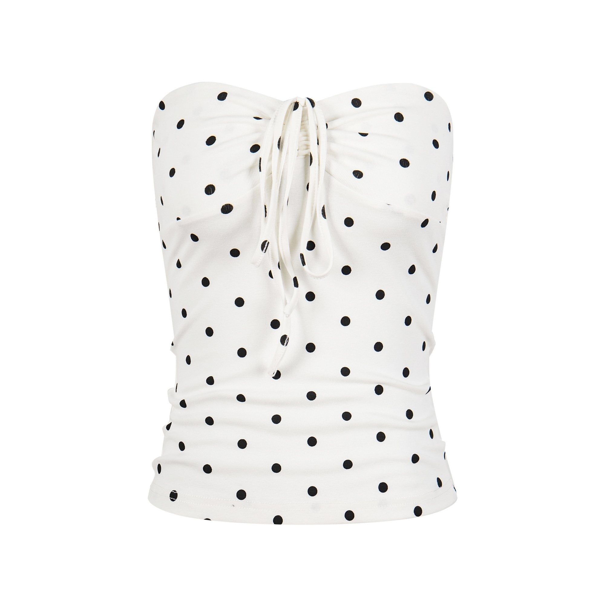 PoopyLii_Princess_Polka_Dot_Shawl_Sleeve_Women's_Two_Piece_Set_Tube_Tops_1048712168327_MISSTT