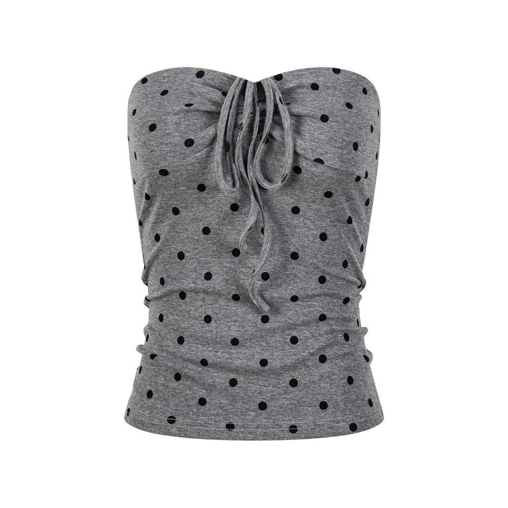 PoopyLii_Princess_Polka_Dot_Shawl_Sleeve_Women's_Two_Piece_Set_Tube_Tops_1048712168327_MISSTT