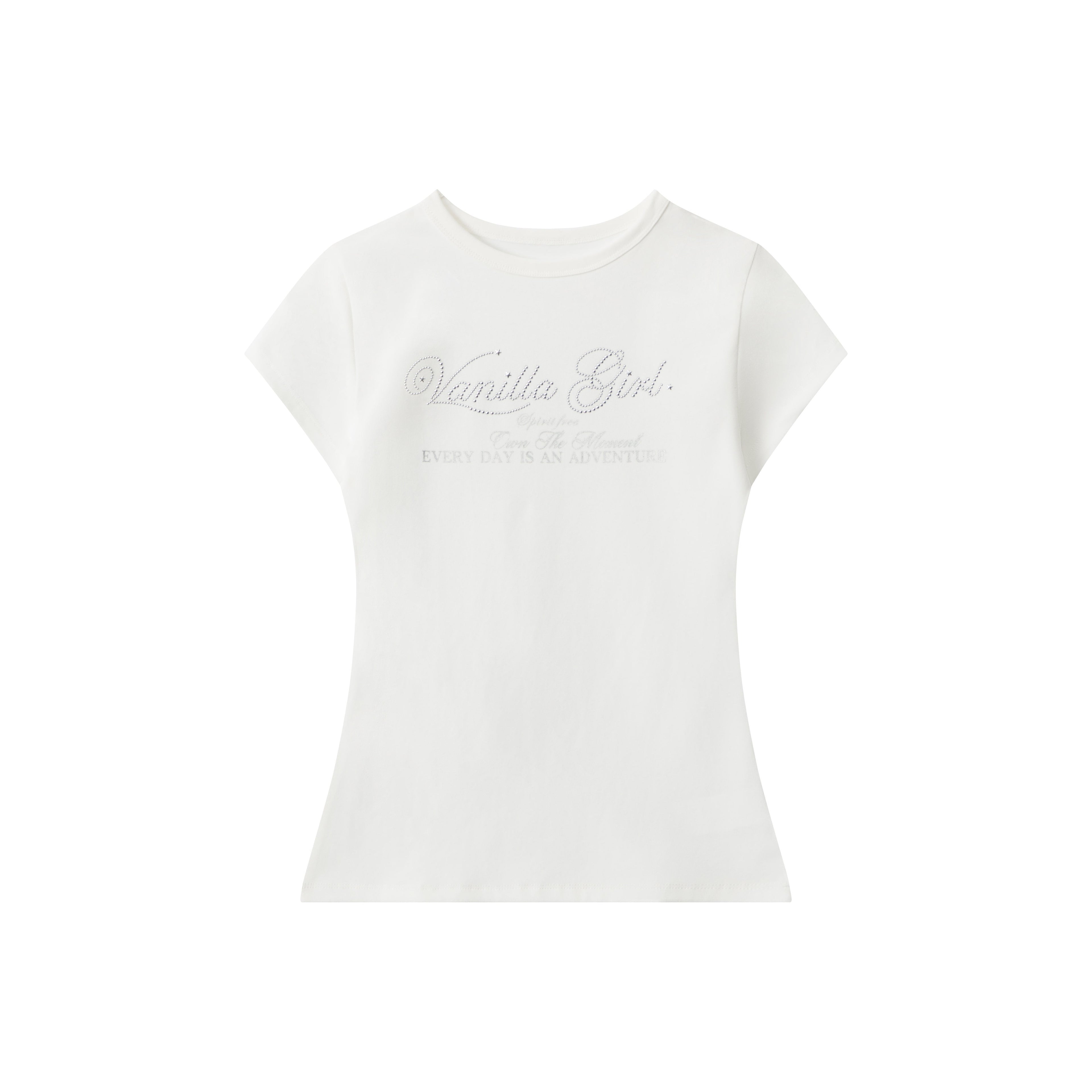 PoopyLii_Provence_Girl_Rhinestone_Round_Neck_Short_Sleeve_Women's_Slim_T-shirts_902097001266_MISSTT