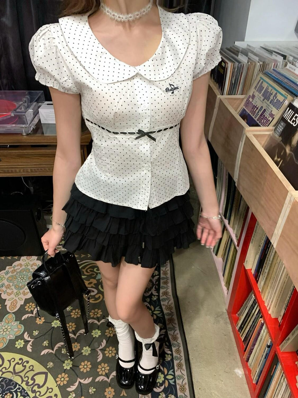 PoopyLii Ruffled Pleated High Waist Strappy Slim Fit Women's Tencel Tiered Skirts