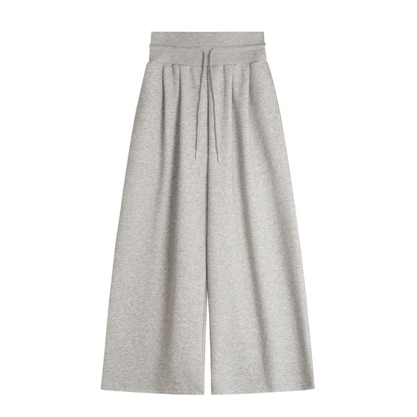 PoopyLii_Soft_Touch_High_Waist_Drawstring_Splicing_Women's_Cotton_Blend_Wide-leg_Pants_1073247881700_MISSTT