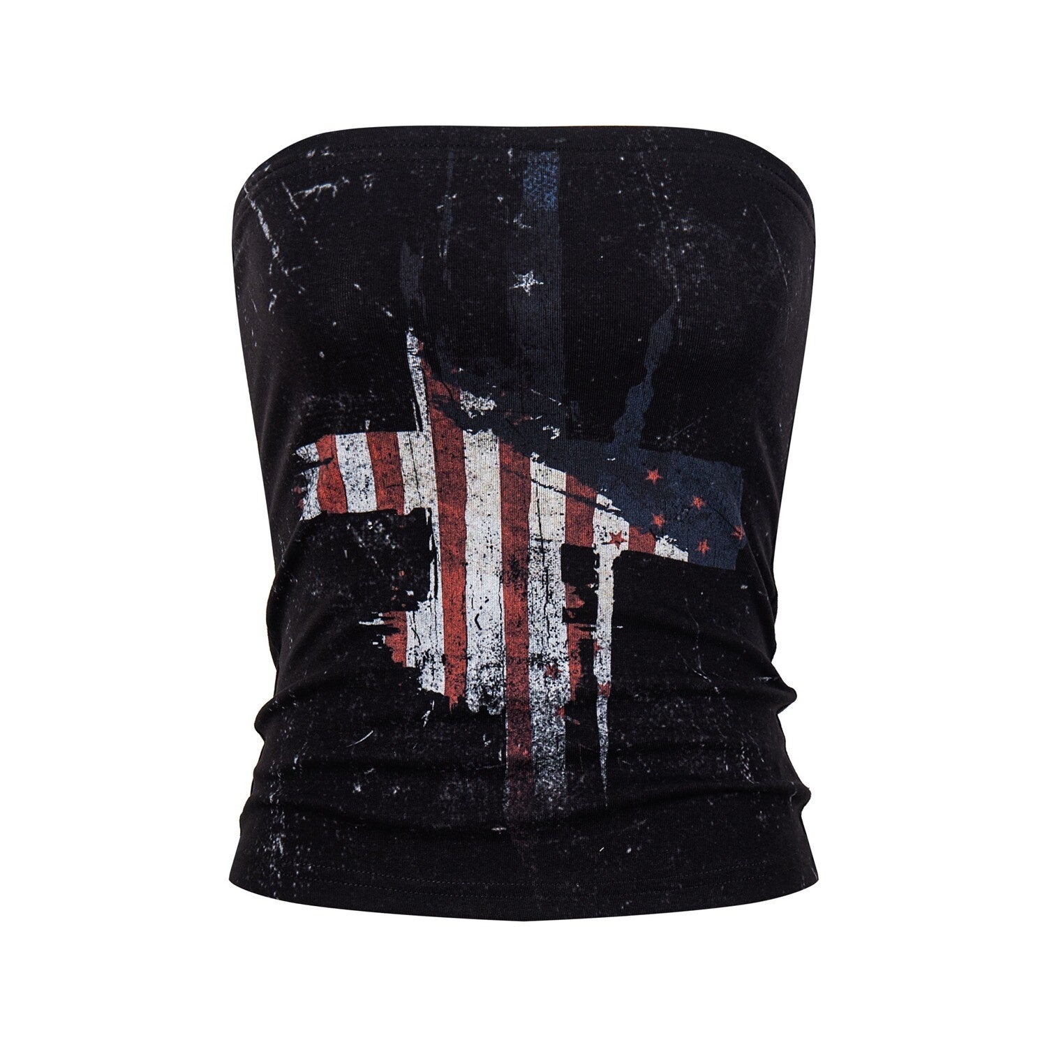 PoopyLii_Street_Distressed_Camouflage_Cross_Retro_Slim_Fit_Women's_Tube_Tops_1057096181699_MISSTT