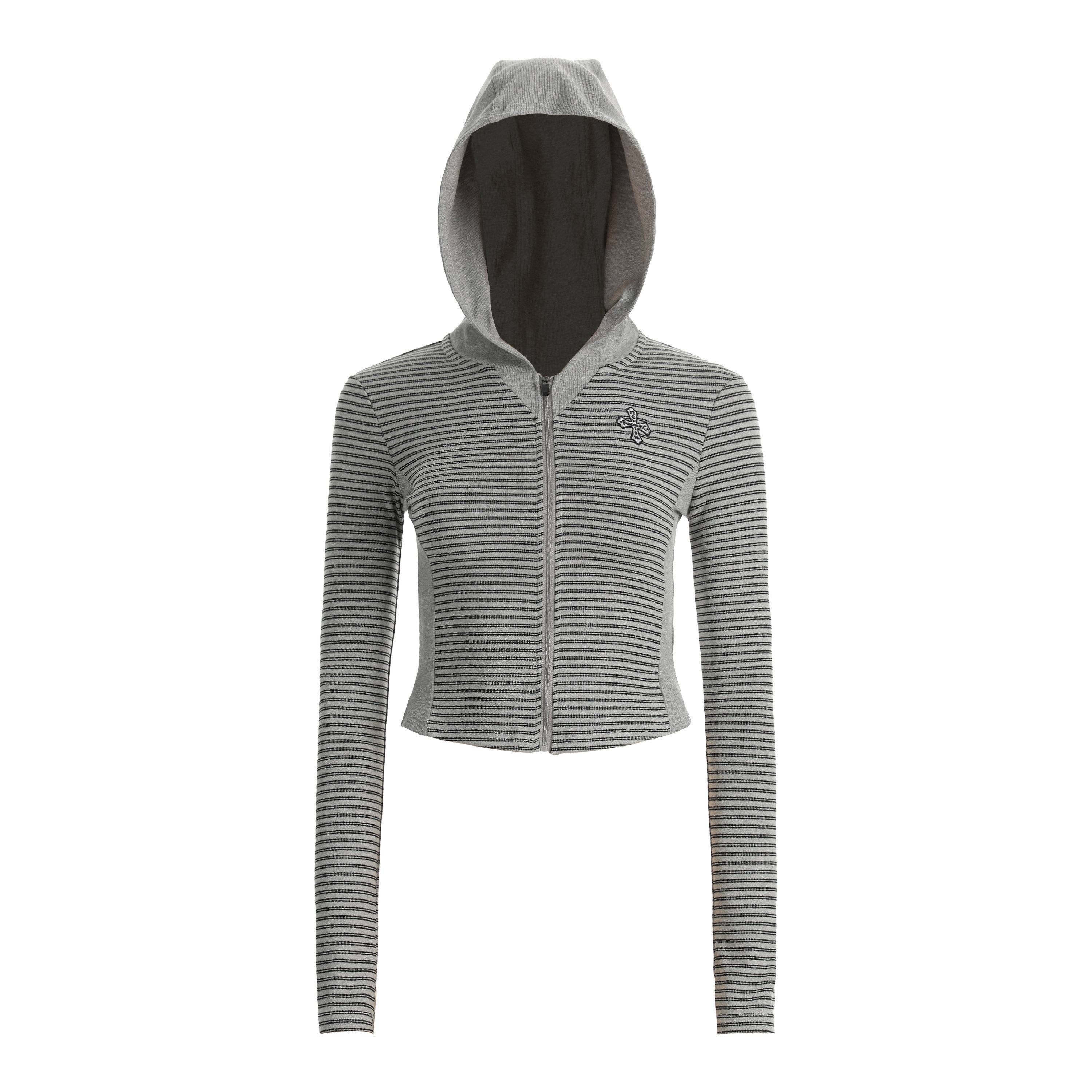 PoopyLii_Striped_Cropped_Hooded_Slim_Fit_Long_Sleeve_Women's_Zip-up_Hoodies_983640819307_MISSTT