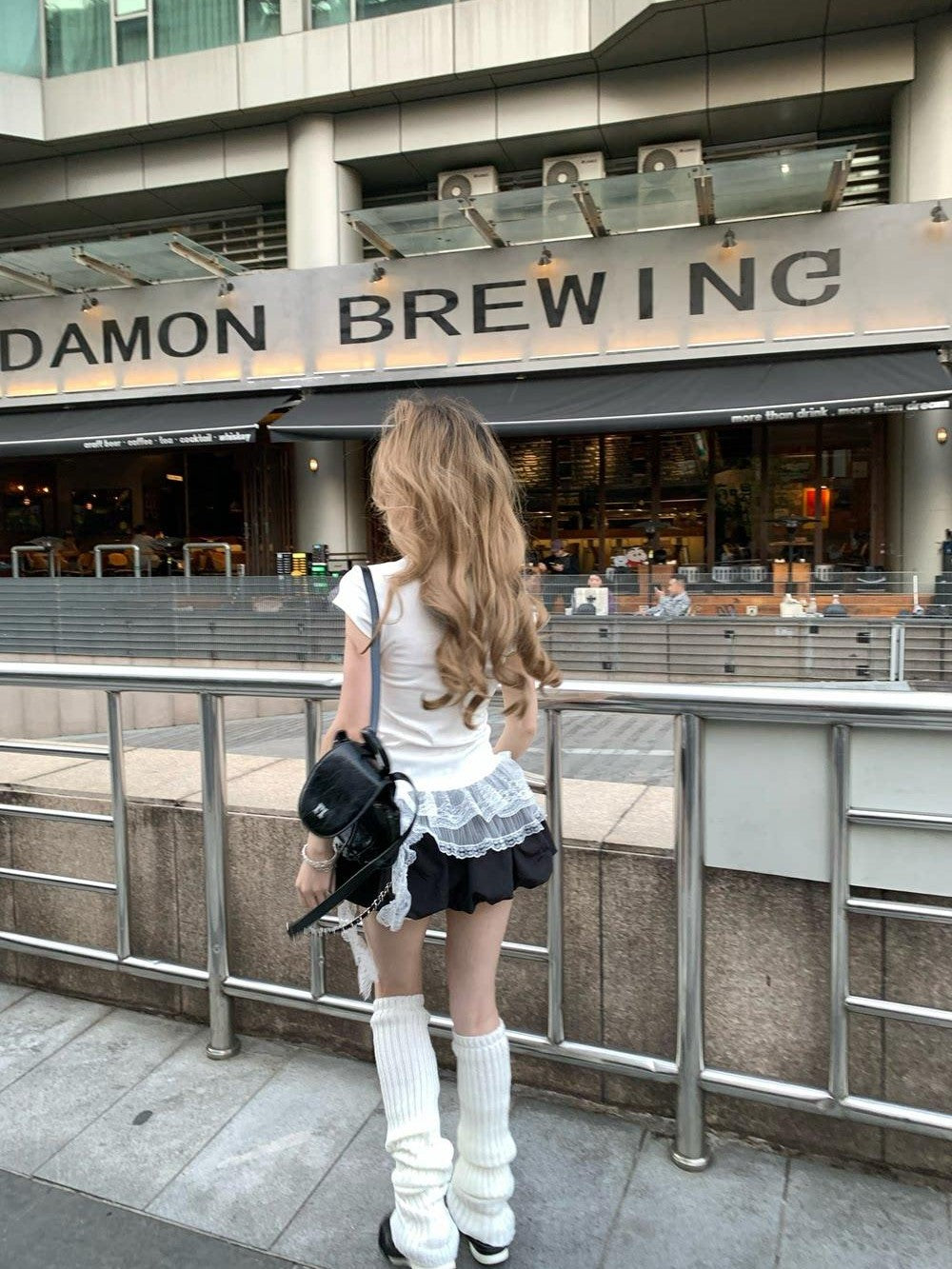 PoopyLii Tulip Hem Puff A Line Slimming Versatile Women's Mini Skirts