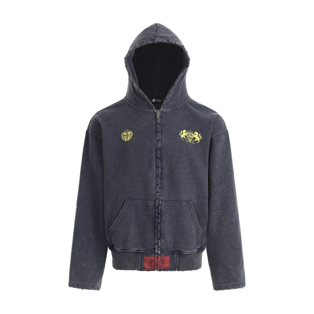 PoopyLii_Vintage_Carriage_Print_Embroidered_Washed_Women's_Cotton_Zip-up_Hoodies_1076626847013_MISSTT