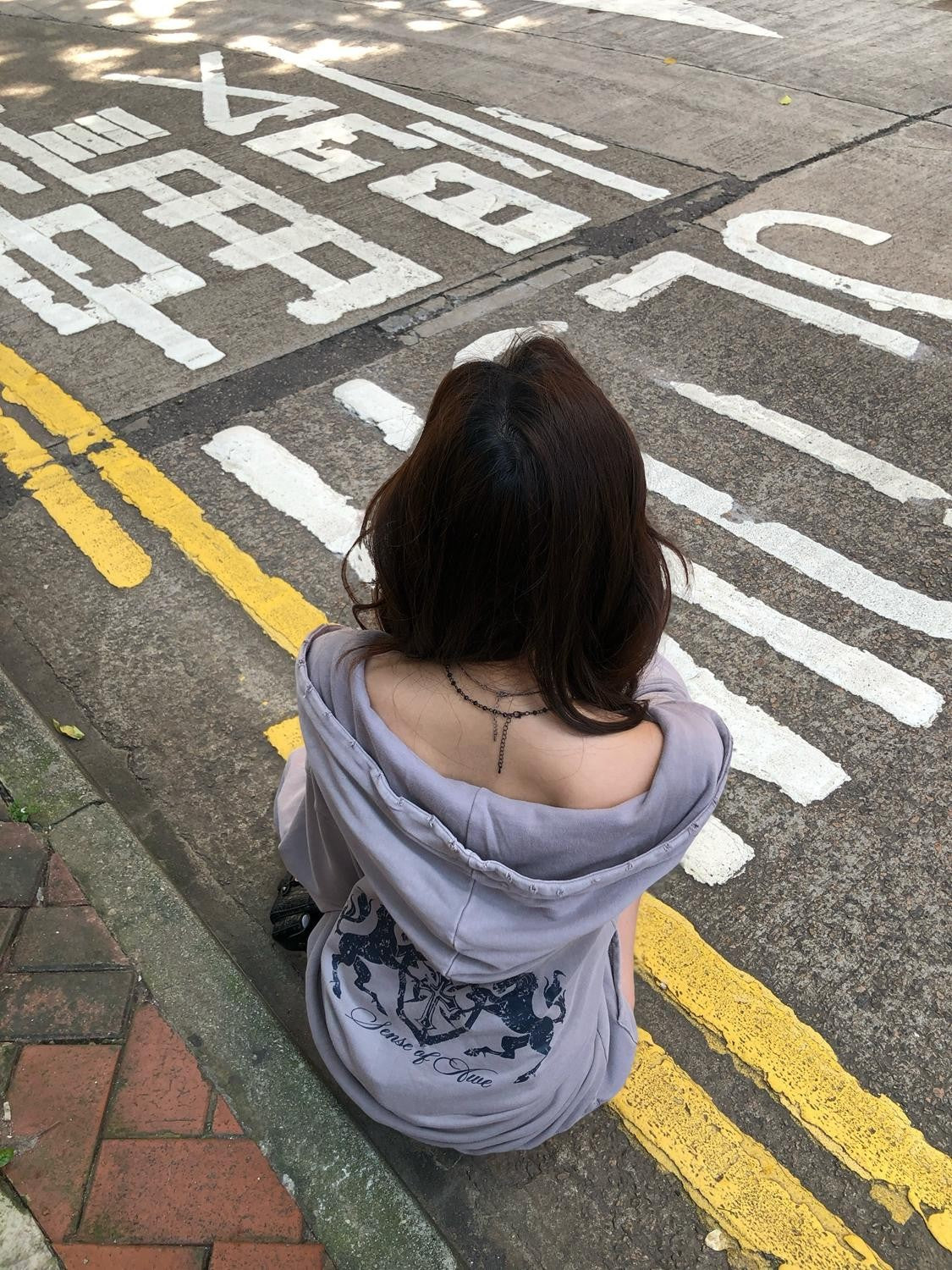 PoopyLii Vintage Carriage Print Embroidered Washed Women's Cotton Zip-up Hoodies