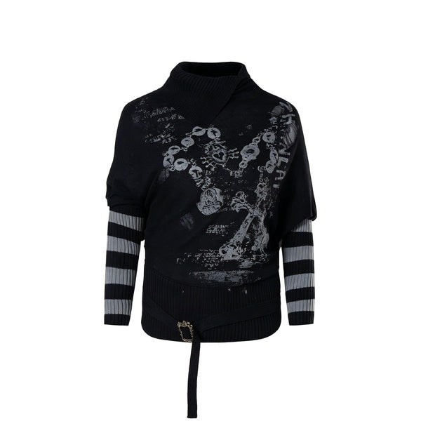 PoopyLii_Vintage_Colorblock_Spliced_Graffiti_Fake_Two_Piece_Women's_Knitted_Sweaters_1069100985464_MISSTT