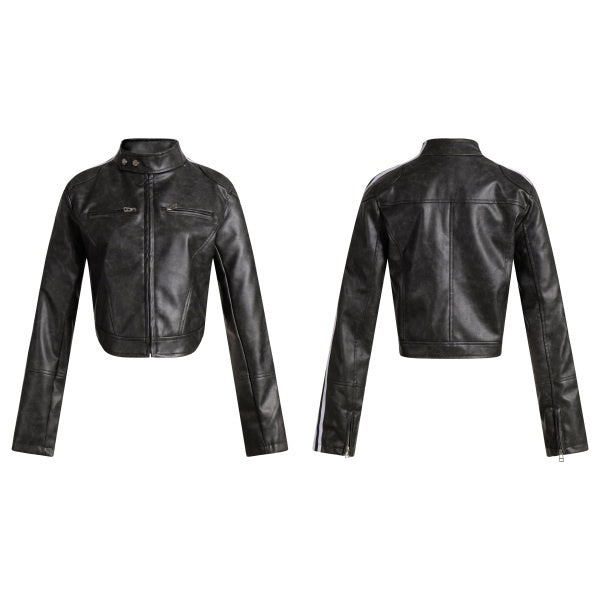 PoopyLii_Vintage_Distressed_Cropped_Stand_Collar_Slim_Fit_Women's_Pu_Leather_Jackets_985609296040_MISSTT