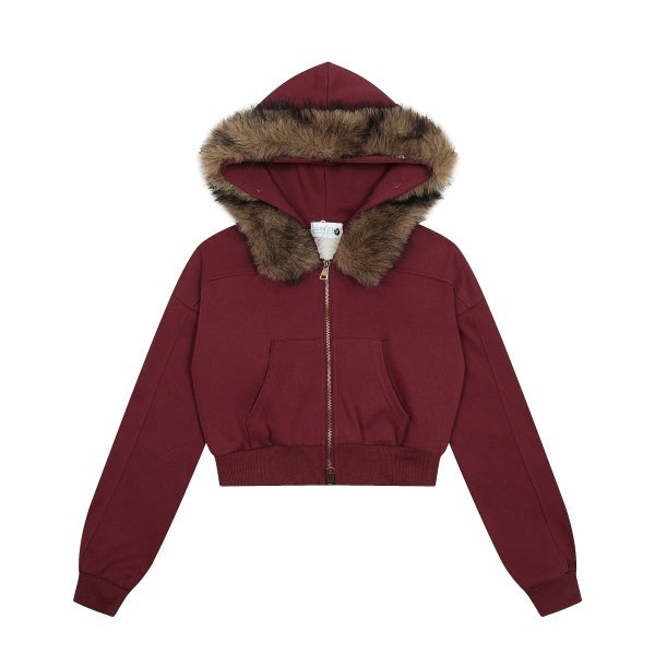 PoopyLii_Vintage_Fur_Collar_Hooded_Three_Dimensional_Cut_Women's_Rayon_Cropped_Jackets_985618056771_MISSTT