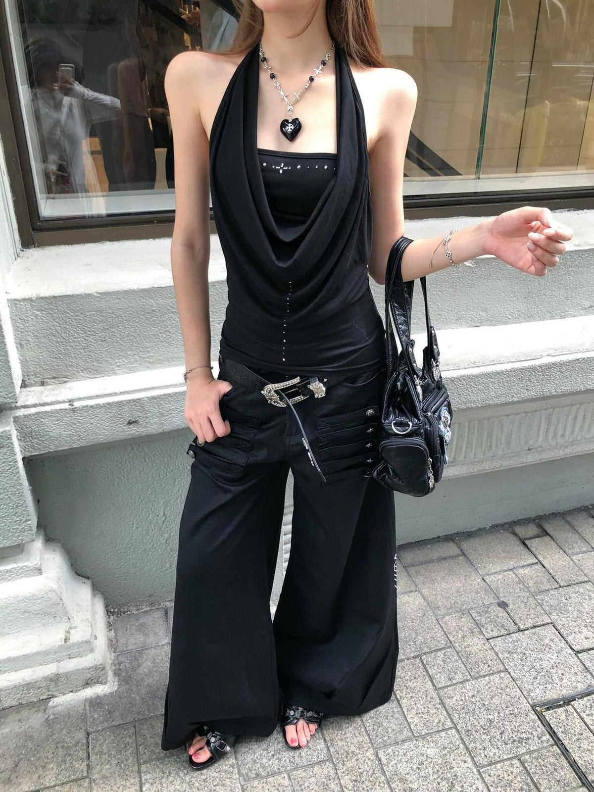 PoopyLii Vintage Halter Slim Fit Lyocell Women's Tube Tops
