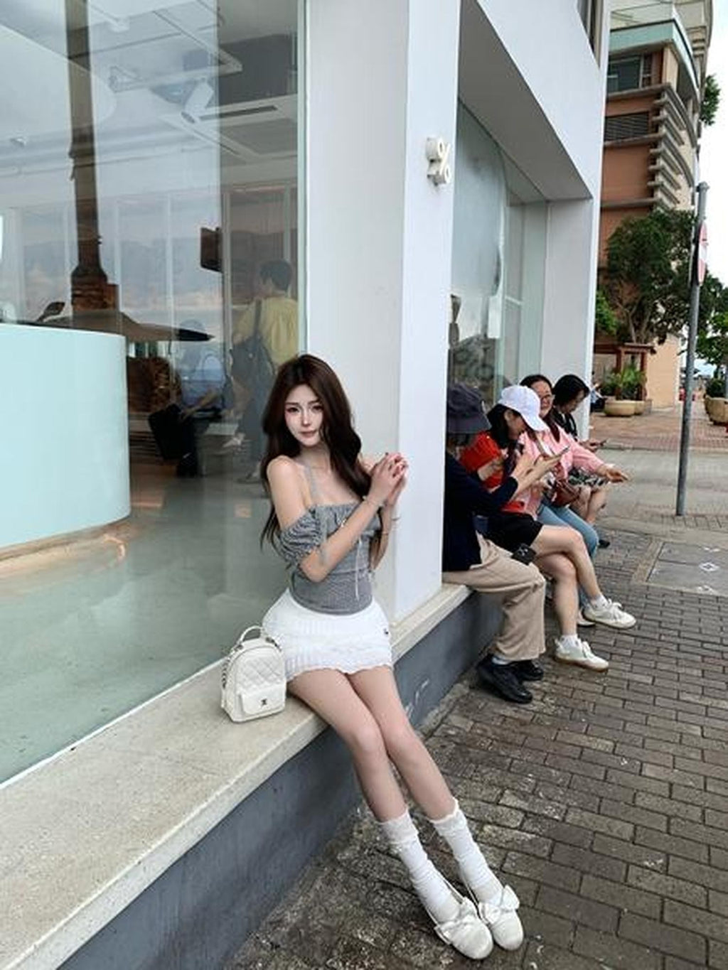 PoopyLii White Lace Cake High Waist Fluffy Women's Cotton Blend Mini Skirts