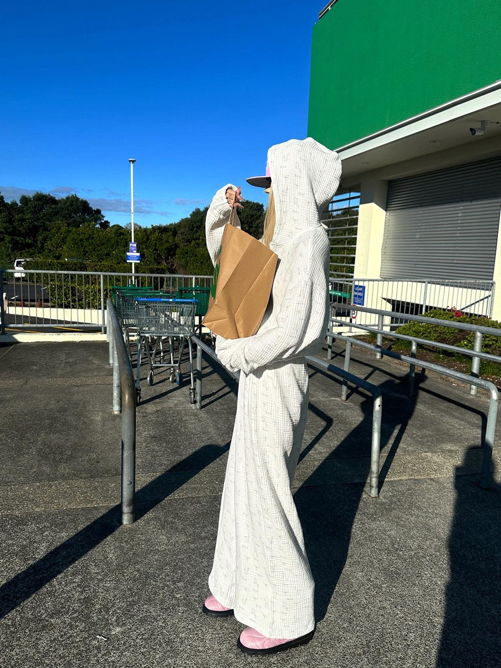 Rase le sol Allover Print Hooded Loose Fit Cotton Women's Tracksuit Sets
