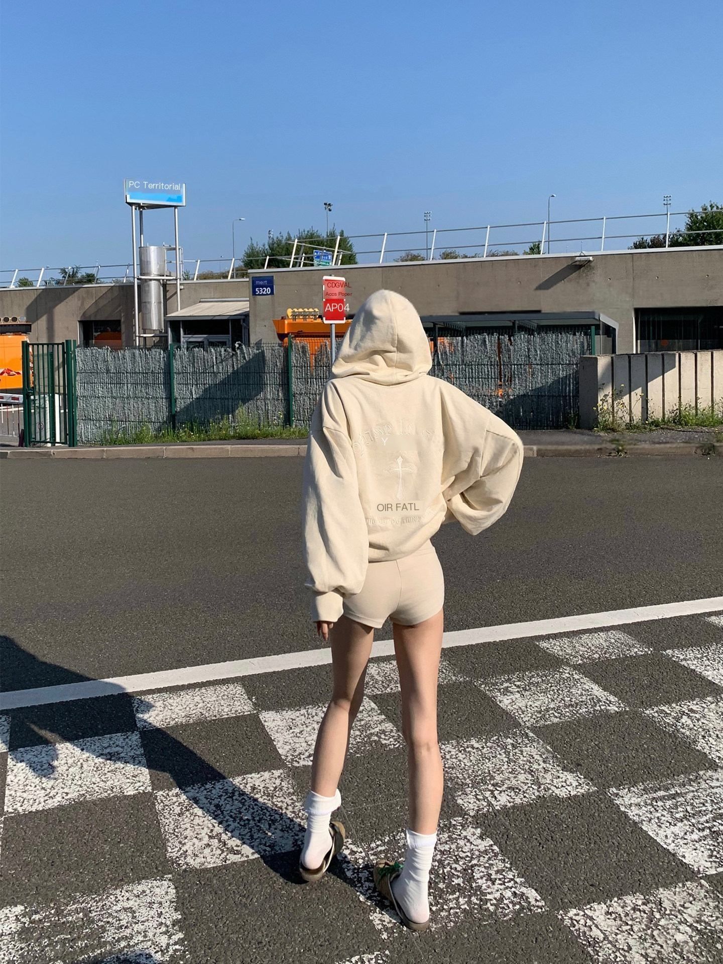 Rase_le_sol_American_Embroidered_Hooded_Sweatshirt_Women's_Sport_Top_&_Shorts_Sets_966330809614_MISSTT