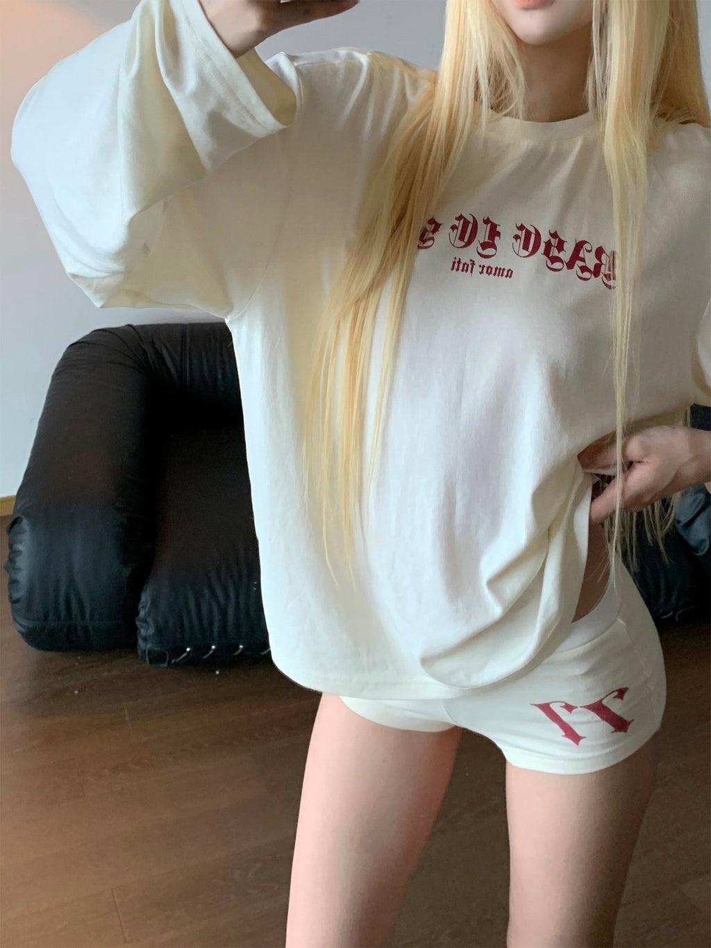 Rase_le_sol_American_Lounge_Relaxed_Long_Sleeve_Women's_Casual_Top_&_Shorts_Sets_959062816778_MISSTT