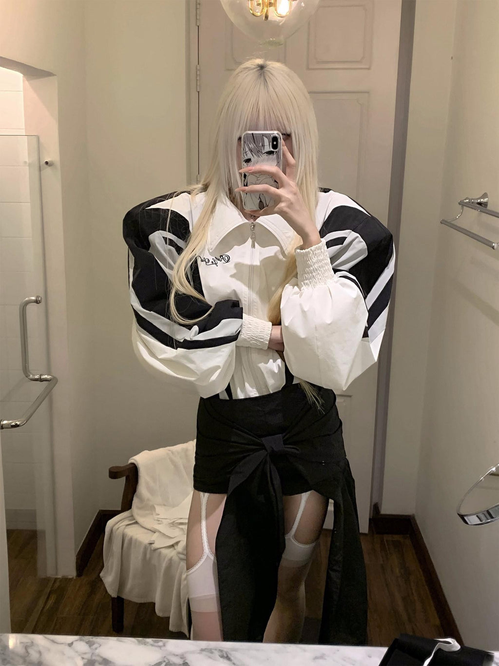 Rase le sol American School Uniform Loose Oversized Silhouette Women's Casual Jackets