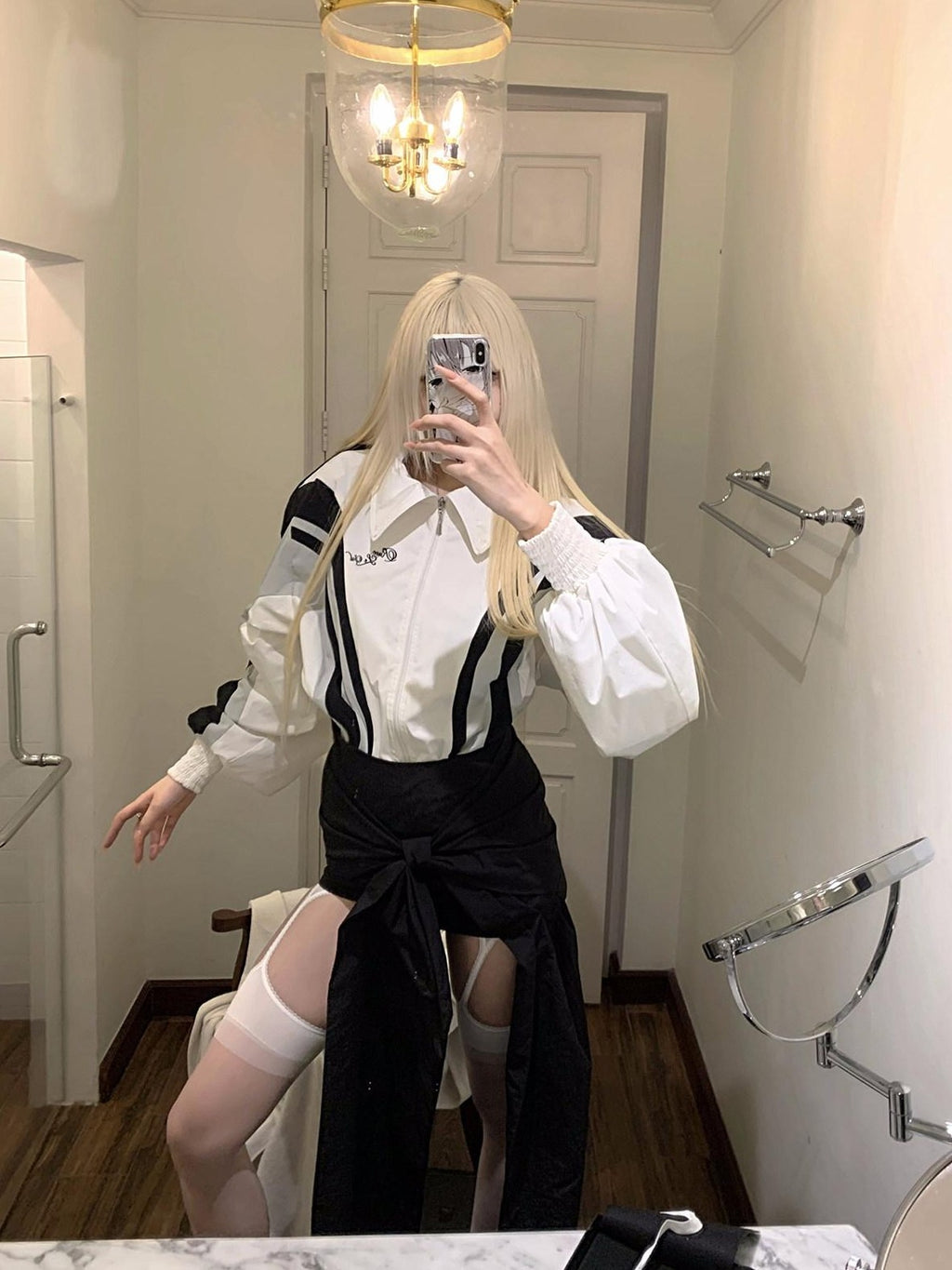 Rase le sol American School Uniform Loose Oversized Silhouette Women's Casual Jackets