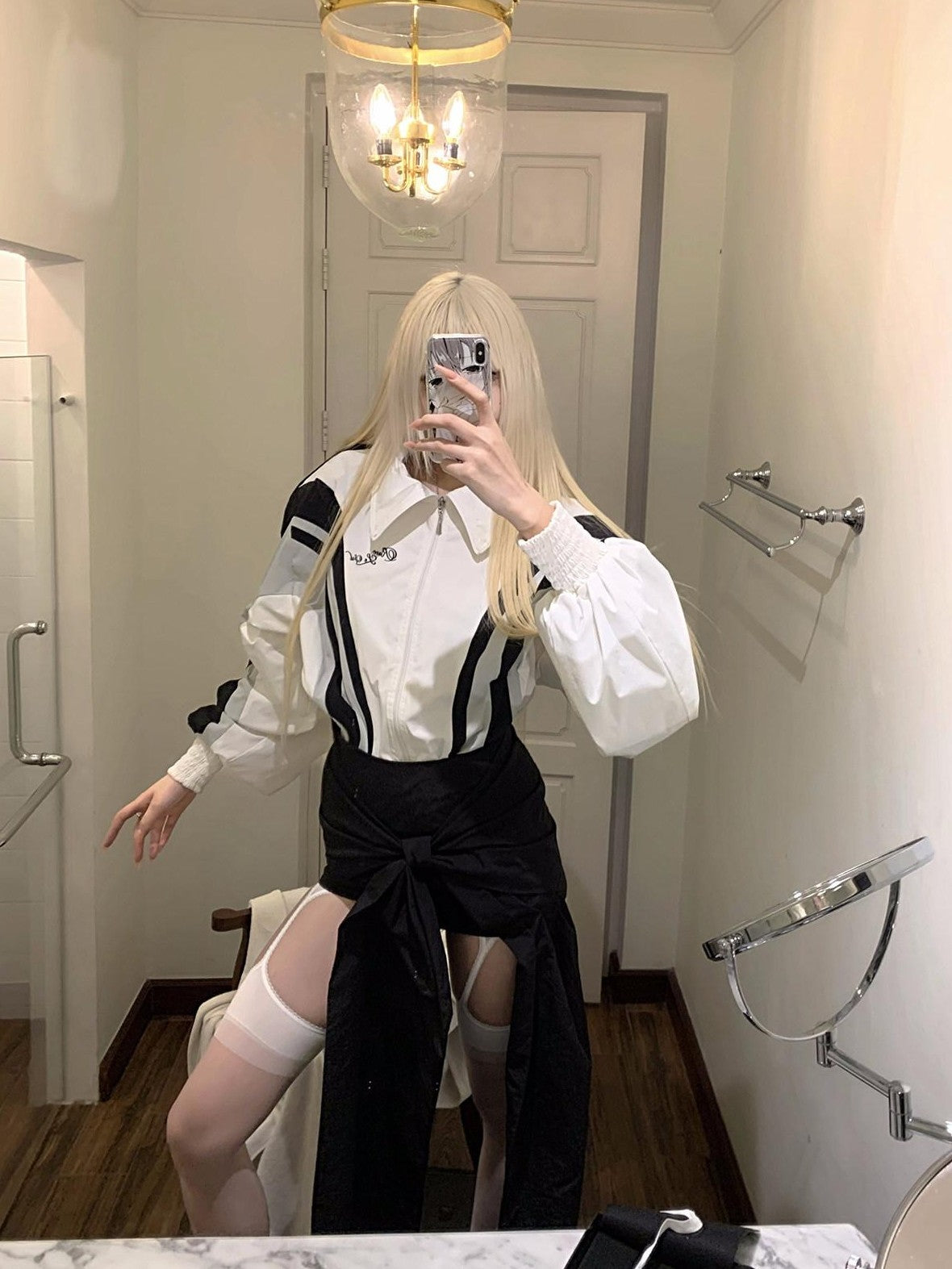 Rase le sol American School Uniform Loose Oversized Silhouette Women's Casual Jackets