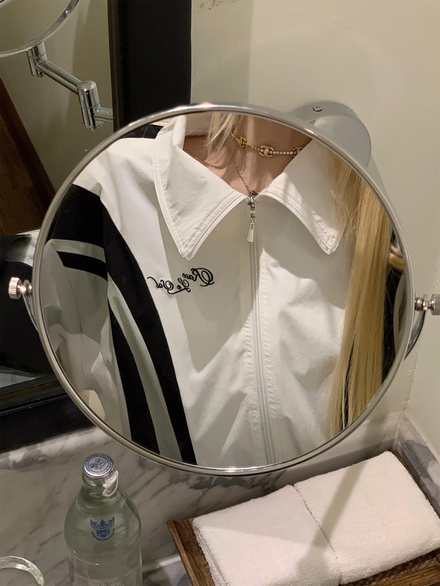 Rase le sol American School Uniform Loose Oversized Silhouette Women's Casual Jackets