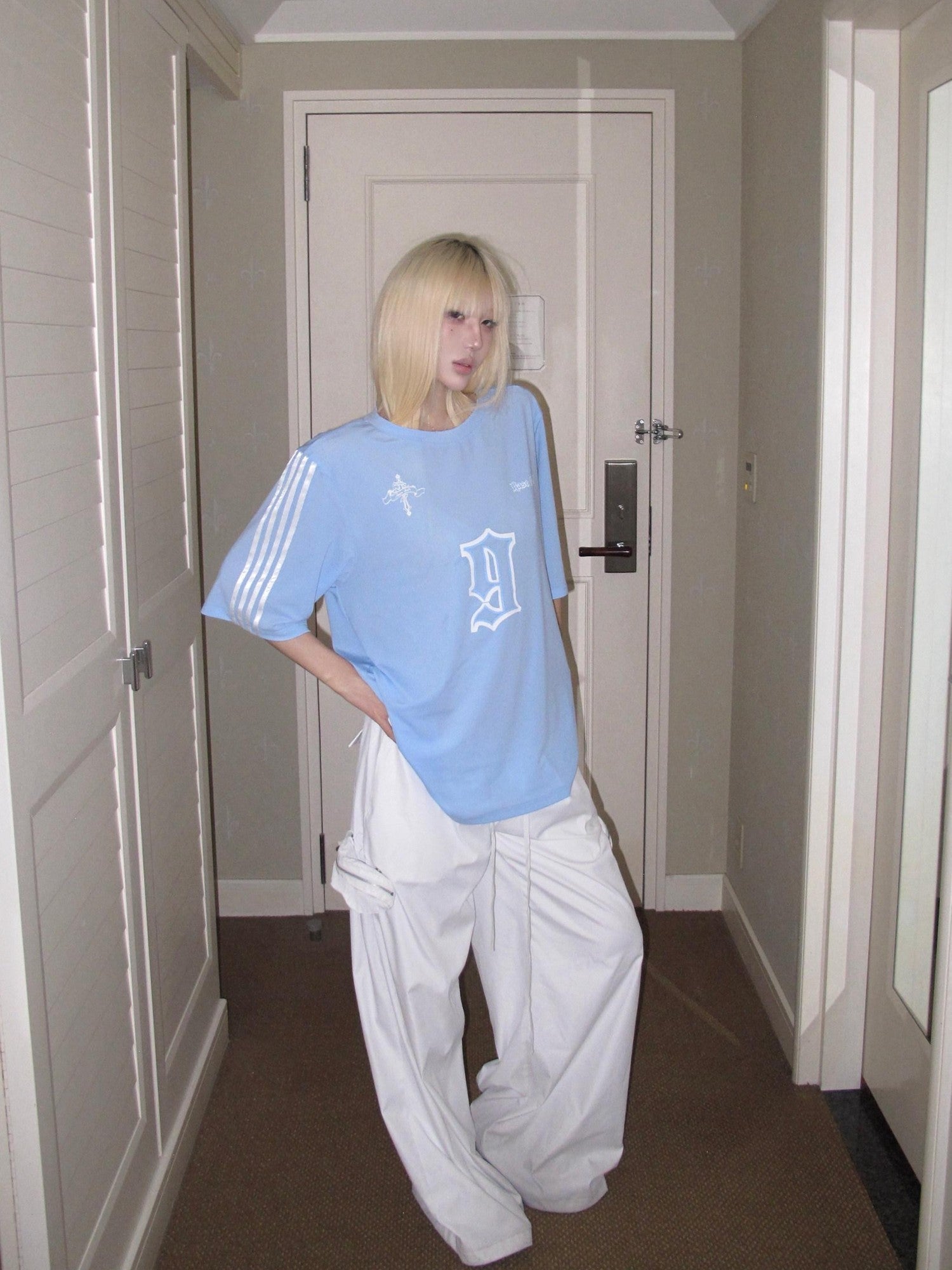 Rase le sol American Vintage Number 9 Jersey Women's Mesh Oversized T-shirts